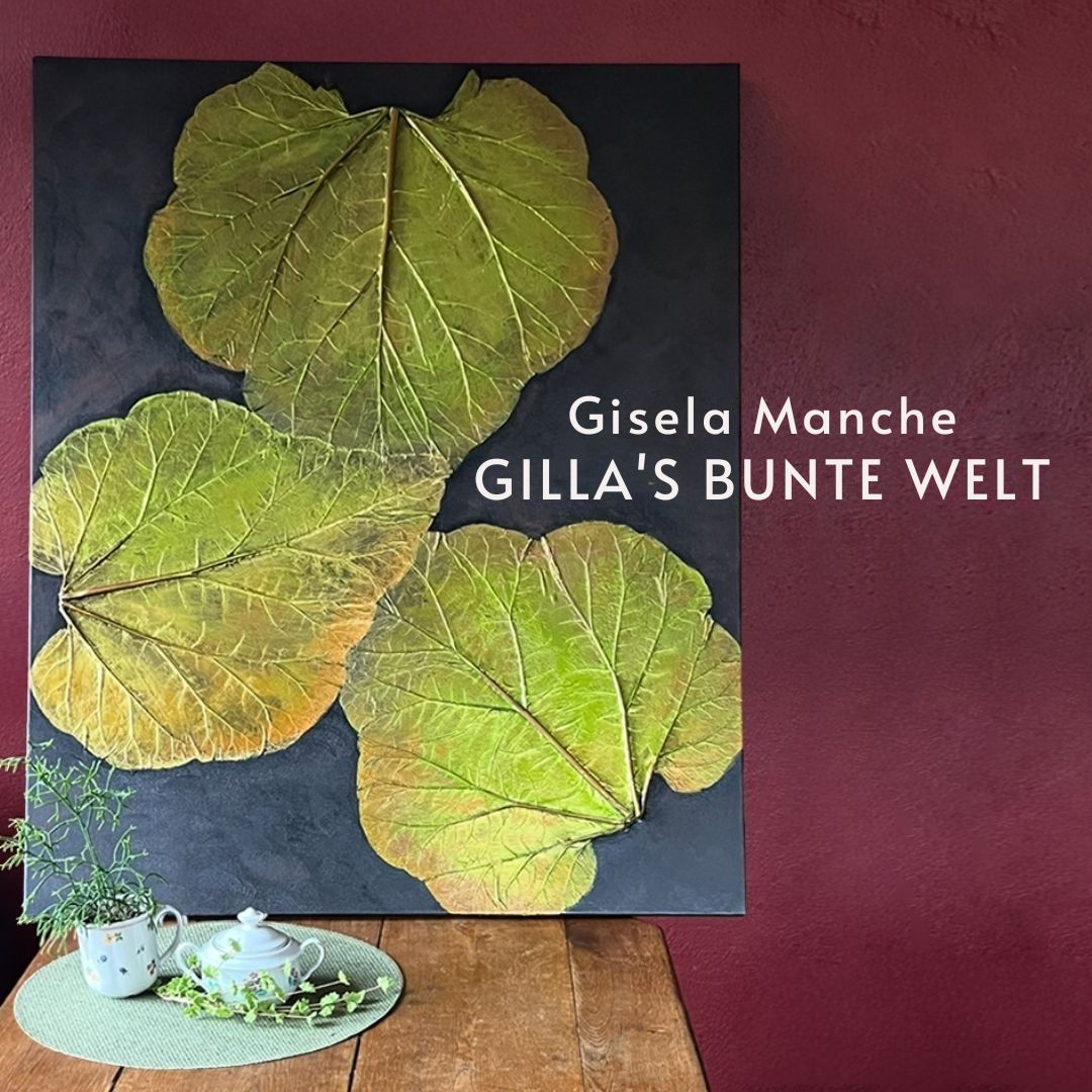 Eine Information, dass Gisela Manche am 1. März 2026 eine Vernissage zu der Ausstellung "gilla's bunte welt" im Kloster WIedenbrück veranstaltet.