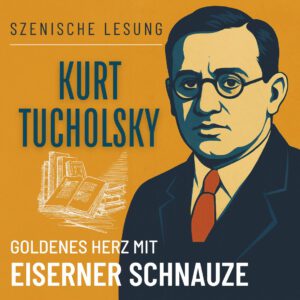 Eine Ankündigung, dass am 28.10.2025 eine Lesung zu Kurt Tucholsky stattfindet.