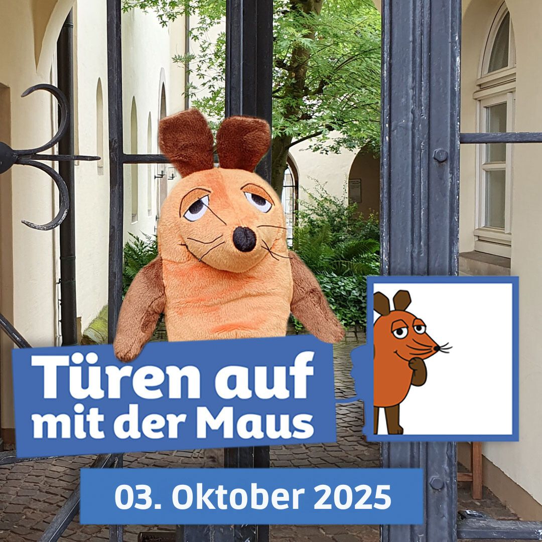 Am 03. Oktober 2025 macht das Kloster Wiedenbrück bei "Türen auf mit der Maus" mit.
