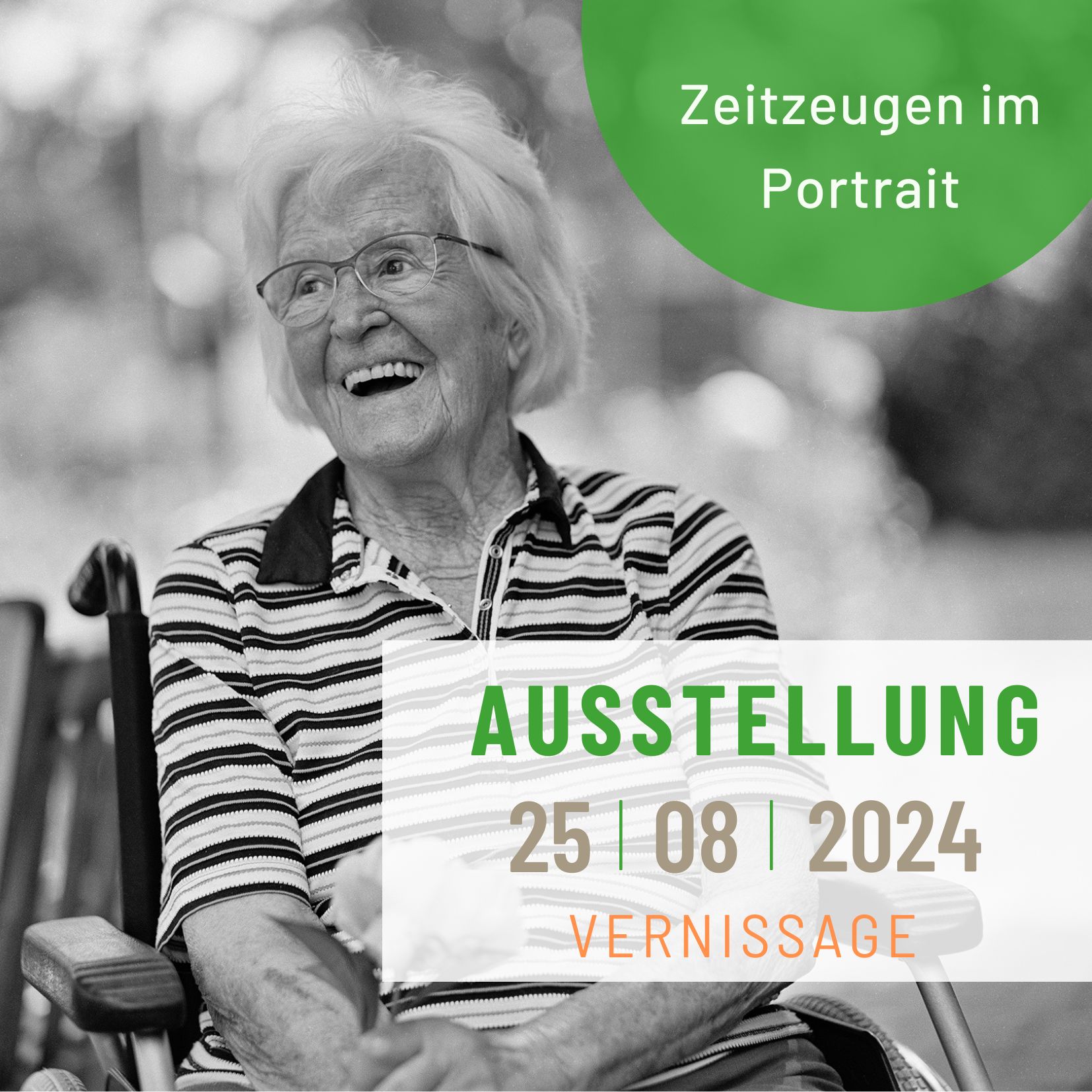 Zeitzeugin im Porträt, Bild für Fotoausstellung