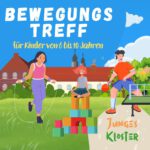 Eine Ankündigung, dass an jedem drittem Freitag im Monat ein bewegungsTreff stattfindet.