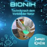 Eine Ankündigung, dass am 22,10.2025 ein Bionik-Kurs für Kinder stattfindet.