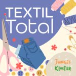 Eine Ankündigung, dass am 06.09.2025 bei TextilTotal mit alten Jeans Hosen genäht wird.