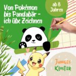 Eine Ankündigugn, dass das Junge Klsoter am 14. August 2025 eine Zeichenübung veranstaltet.