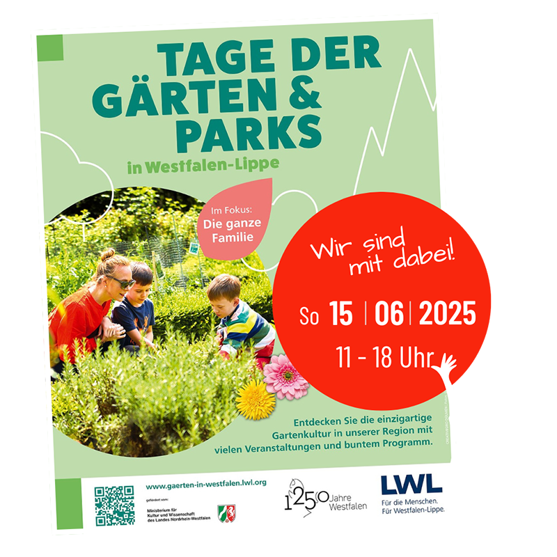 Tag-der-gaerten-parks-2025-web-home Das Kloster Wiedenbrück nimmt am Sonntag, den 15. Juni am "Tag der offenen Gärten & Parks" teil.