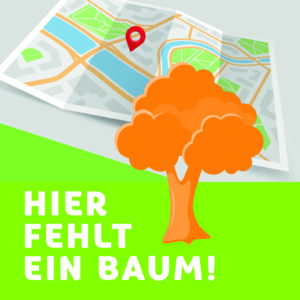 Eine Ankündiung, dass am 23.01.2026 eine Infoveranstaltung zu Hier fehlt ein Baum! stattfindet.