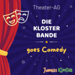 Eine Ankündigung, dass ab dem 15.10.2026 eine Theater-AG im Kloster Wiedenbrück stattfindet.