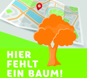 Eine Ankündiung, dass am 23.01.2026 eine Infoveranstaltung zu Hier fehlt ein Baum! stattfindet.