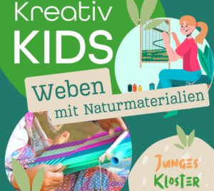 Am 21. August 2025 findet ein Weben mit Naturmaterialien für Kinder statt.
