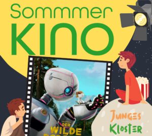 Eien Ankündigung, dass beim SommerKino am 06. August 2025 Der wilde Roboter gezeigt wird.