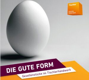 Eine Ankündigung, dass die TischlerInnung Gütersloh ihre Gesellenstücke in Wiedenbrück ausstellt.
